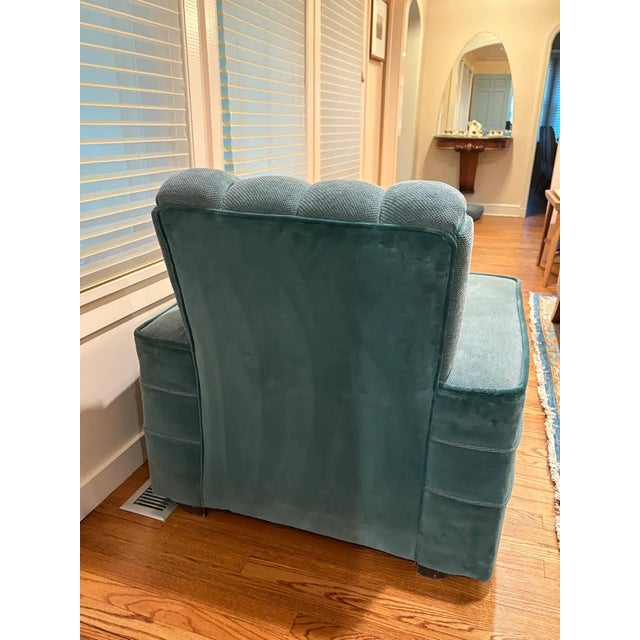 Mid 20th Century Pair of Art Deco Style Club Chairs For Sale - Image 4 of 6