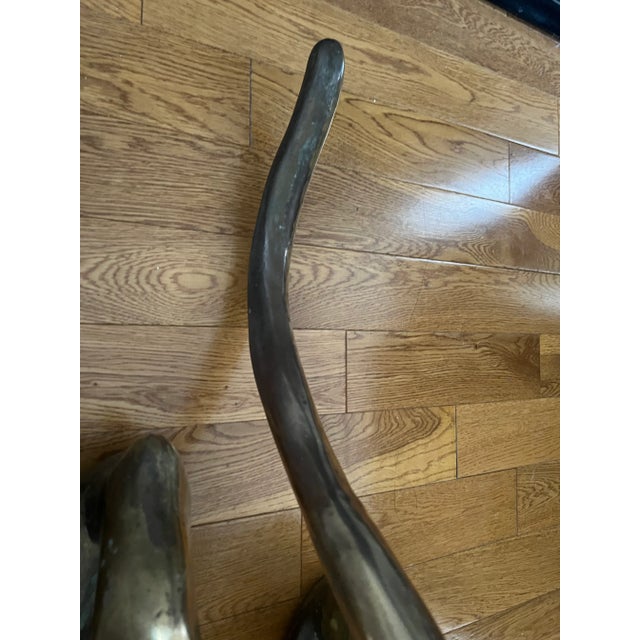 Metal 1960 Mid Century Modern Japanese Life Size Brass Panther For Sale - Image 7 of 8