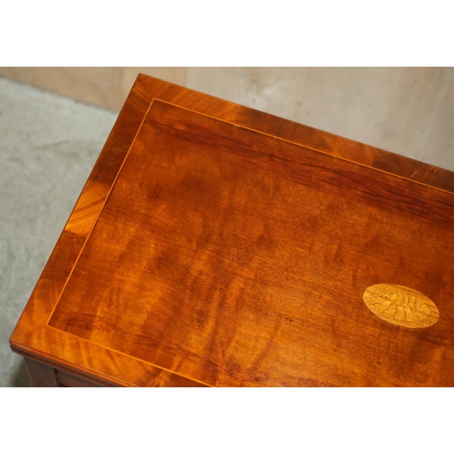 Brown Antique Sheraton Burr & Burl Walnut Card Games Table with Satinwood Detail For Sale - Image 8 of 18