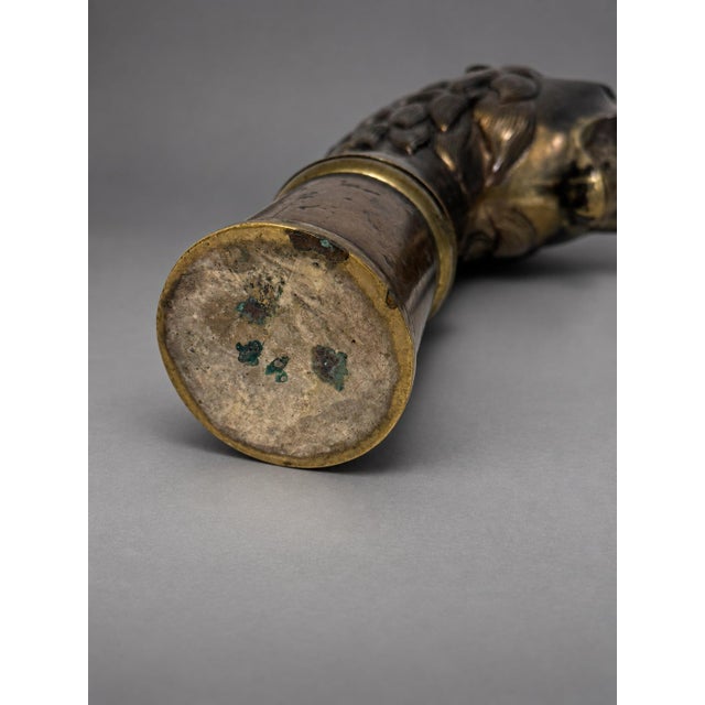 European Patinated and Parcel-Gilt Lion-Head Vesta or Match Safe, Circa 1900 For Sale - Image 9 of 9
