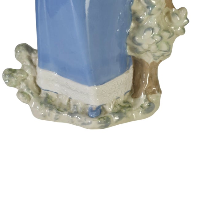 Tengra Maiden Flower Basket & Tree Porcelain Figurine 15" For Sale - Image 10 of 12