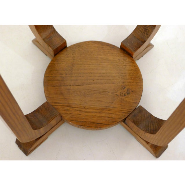 Art Deco Wooden Pedestal Table with Round Top, 1930s For Sale - Image 6 of 17