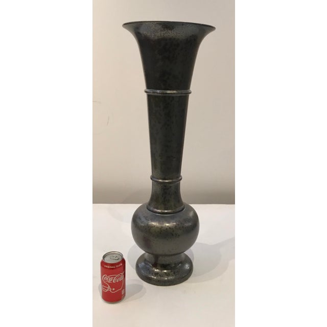 Global View Industrial Modern Large Metal Trumpet Vase Chairish