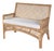 Antigua 42 in. W Rectangular Rattan Dining Bench with Back, Natural Rattan For Sale