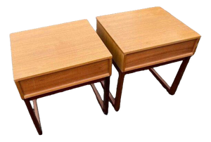 Vintage Danish Nightstands, Set of 2