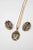 Mid-Century Modern Vintage Art Nouveau Pendant Necklace and Earring Set With Semi Precious Stones For Sale - Image 3 of 8