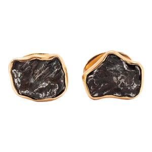 Men’s Jorge Adeler 18k Rose Gold Meteorite Nugget Cufflinks, A Pair