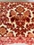 Vintage Burgundy Red Cut Velvet Ottoman Pouff on Coasters For Sale - Image 4 of 5