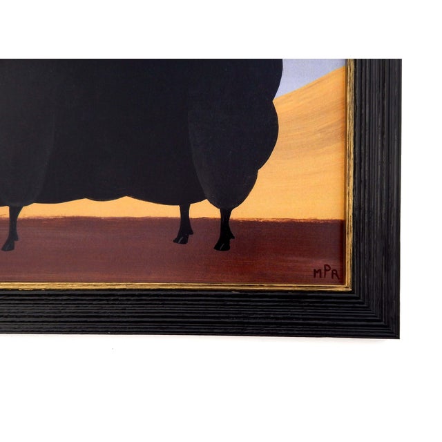 Paper Matt Rix, Naive Style Prize Black Ram, Print, Framed For Sale - Image 7 of 13