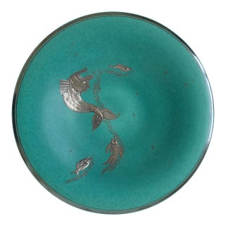 1950s Swedish Wilhelm Kåge Gustavsberg Argenta Centerpiece Bowl For Sale
