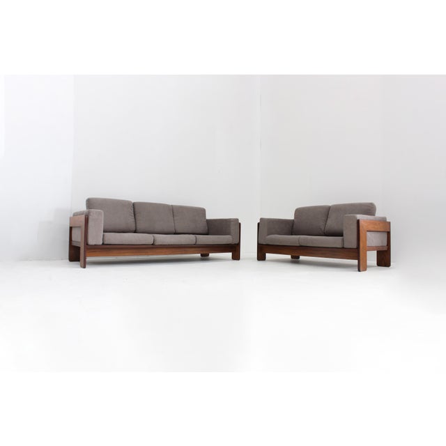 Brown Vintage Bastiano Sofa Set by Tobia Scarpa for Gavina, 1970s, Set of 2 For Sale - Image 8 of 13