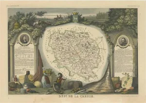 Map of the French Department of Creuse