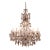 19th Century Italian Crystal and Patinated Iron 12-Light Chandelier For Sale