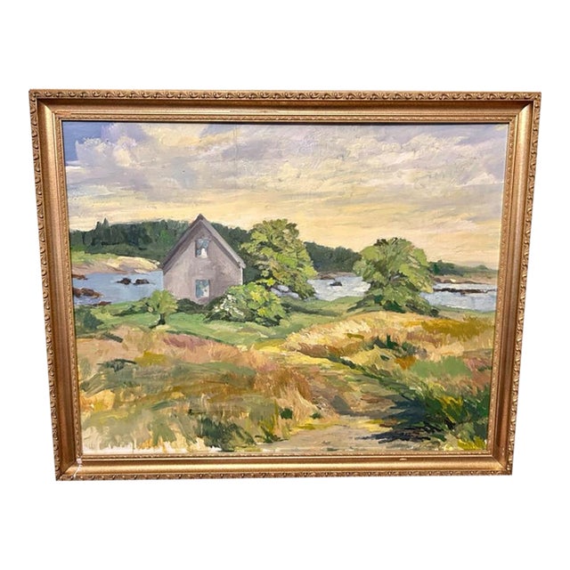 Vintage Maine Coast Painting For Sale