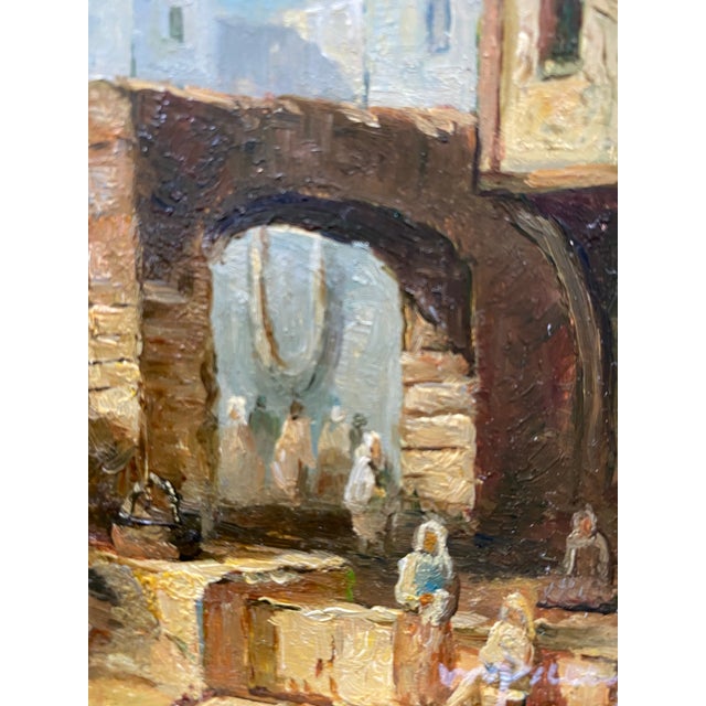 Scenic Wood Panel Oil Painting With Gilt Frame Chairish