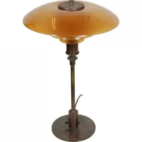 PH3/2 Table Lamp with Amber Glass Shades by Poul Henningsen, 1920s For Sale - Image 3 of 9