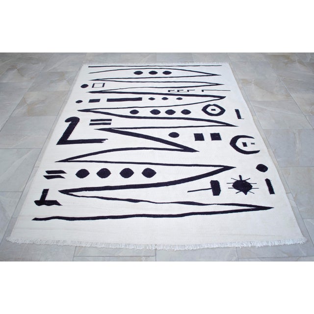 Textile Paul Klee - Heroic Strokes of the Bow - Inspired Silk Hand Woven Area - Wall Rug 5′ × 6′9″ For Sale - Image 7 of 14