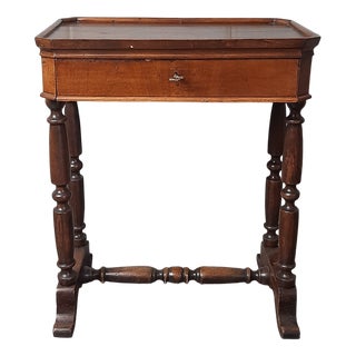 Wooden Coffee Table with Drawer, 1900 For Sale