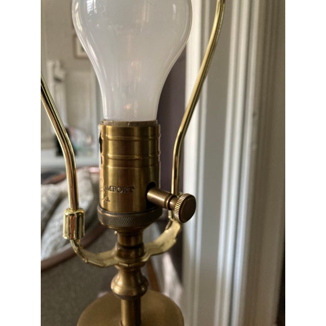 White Visual Comfort Signature Collection Fiona Milk White Glass and Brass Lamp by Thomas O’Brien For Sale - Image 8 of 11