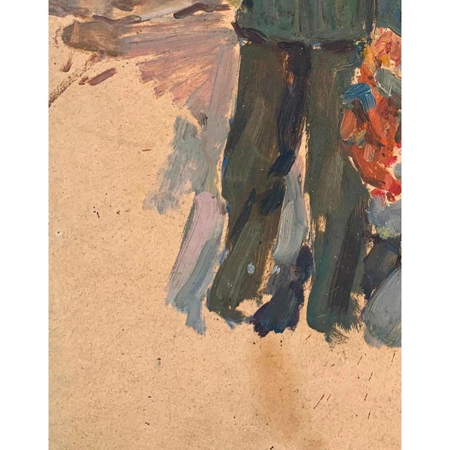 1950s Soviet Art: Ukrainian Soldier Portrait, Original Oil Painting, 1950s 37-29 For Sale - Image 5 of 6