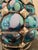 Large hand-blown art glass orb by Bryan Duncan Glass, Florence, Oregon, signed with the studio's anchor seal and dated...