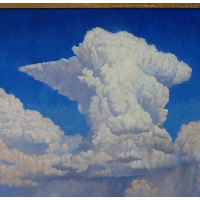Modern "Dream A Little Dream" Contemporary Cloudscape Oil Painting with Gold Leaf by Allan Rodewald For Sale - Image 3 of 5