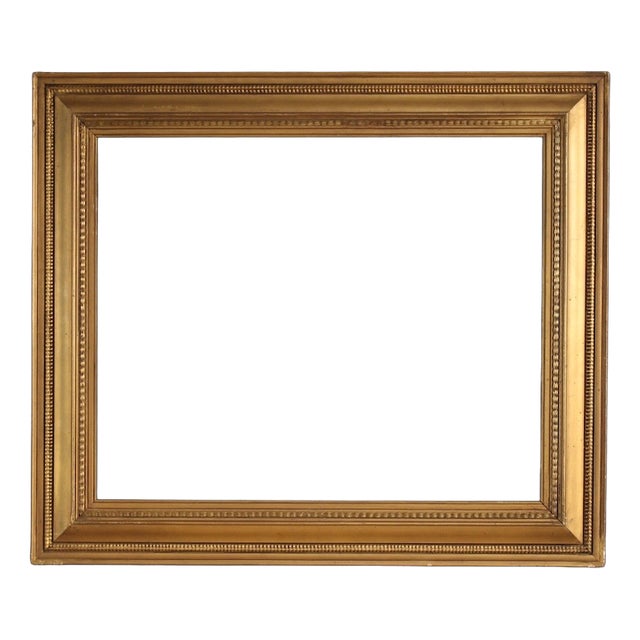 Vintage Italian Gilded Wood and Plaster Frame, 1950 For Sale