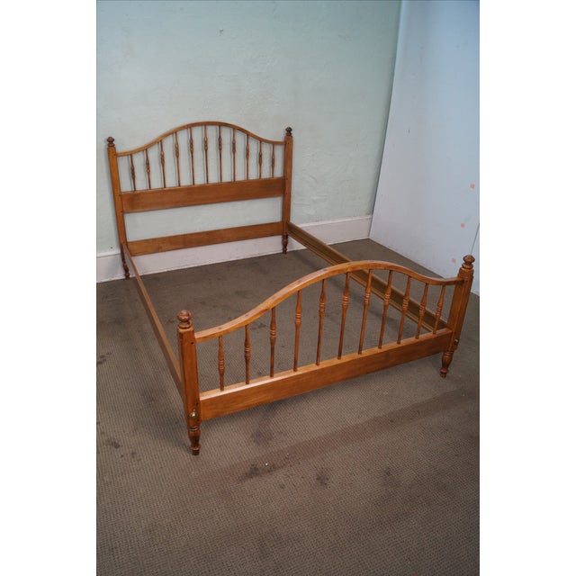Ethan Allen Full Size Maple Bed | Chairish