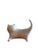 White glazed ceramic cat, Italian artistic production from the 1960s, hand-signed "Muller". Essential, sculptural form:...