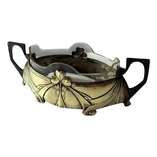 Jardiniere with Cloverleaf from Hans Peter Metallwarenfabrik, 1908 For Sale