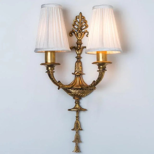 French Louis XVI Wall Sconces in Bronze, 1920s, Set of 2 For Sale - Image 11 of 13