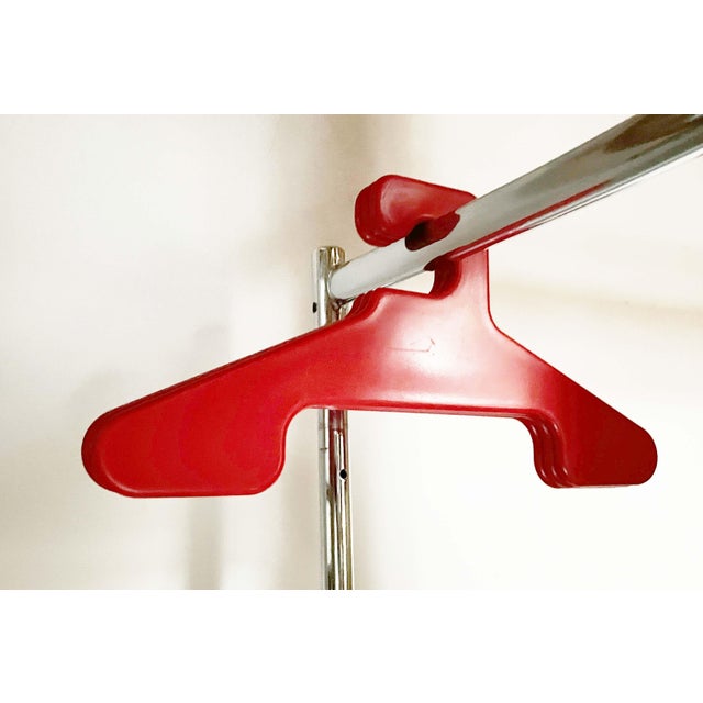 Mid-Century Modern German Red Space Age Coat Hanger, 1960s, Set of 3 For Sale - Image 11 of 18