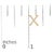 Early 21st Century 10K Yellow Gold 1/10 Cttw Diamond 'X' Initial Stud Earring For Sale - Image 5 of 5