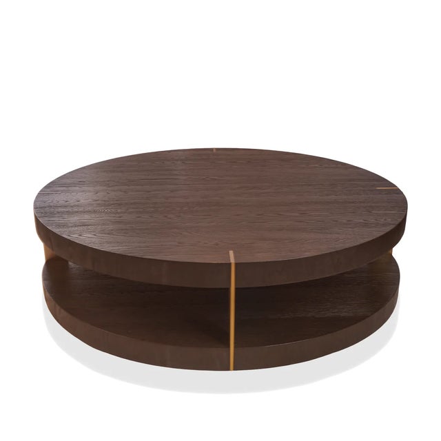 Contemporary Verrazano Round Coffee Table by Rh For Sale - Image 3 of 6