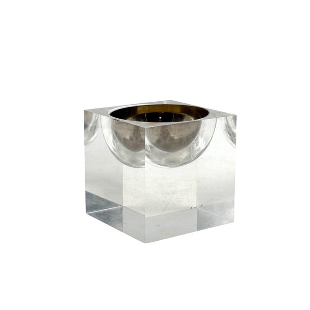 Plastic Space Age Clear Lucite Ashtray, Italy 1970s For Sale - Image 7 of 12