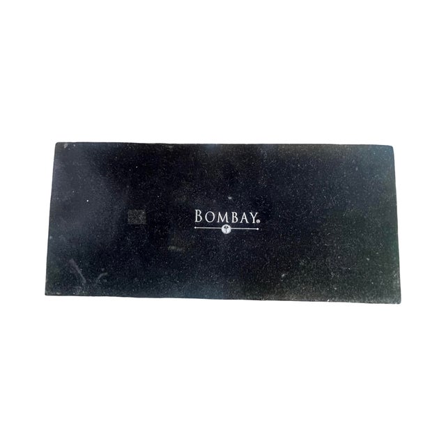 Vintage Bombay Black Panther Marble Table Top Sculpture Vintage Postmodern Bronze For Sale - Image 9 of 9