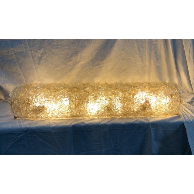Metal Gold Murano Glass Flower Sconces with attributed to Seguso, 1980s, Set of 2 For Sale - Image 7 of 9