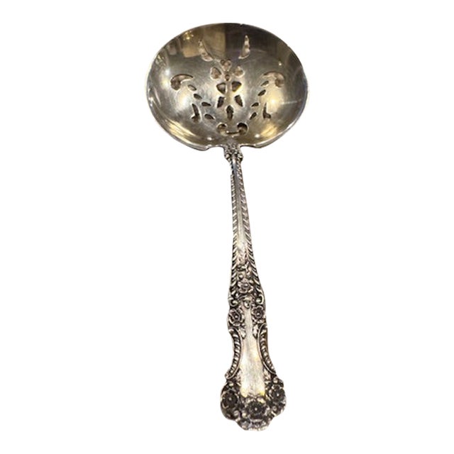 Antique Gorham "Cambridge" Sterling Silver Confection Sifting Spoon For Sale