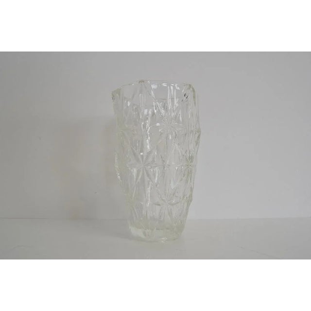 Glass Mid-Century Vase, Bohemia, 1950s For Sale - Image 7 of 9