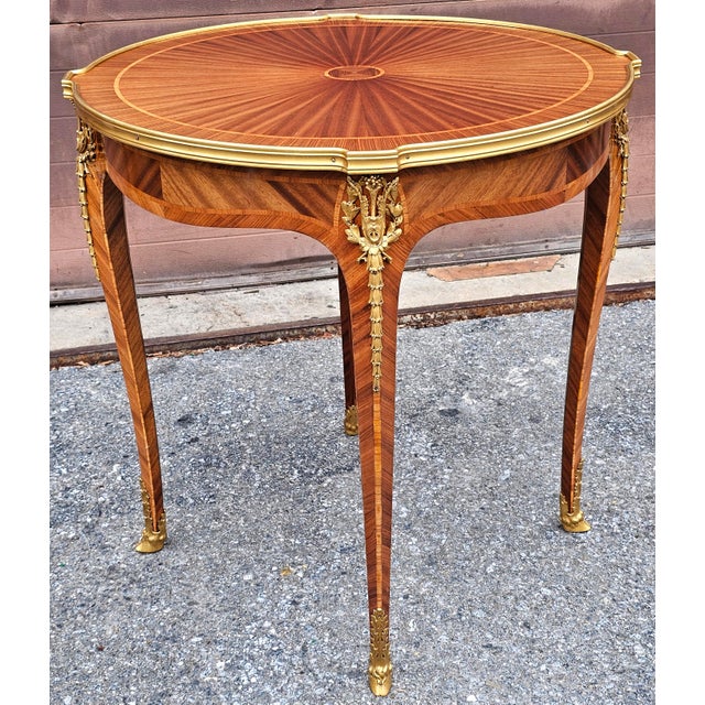 Haentges Freres Gilt-Bronze Mounted Kingwood Gueridon. Paris, Circa 1890s For Sale In Washington DC - Image 6 of 12