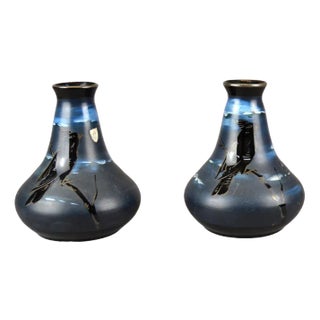 Art Nouveau Glass Vases from Afors, Sweden, 1920s, Set of 2 For Sale