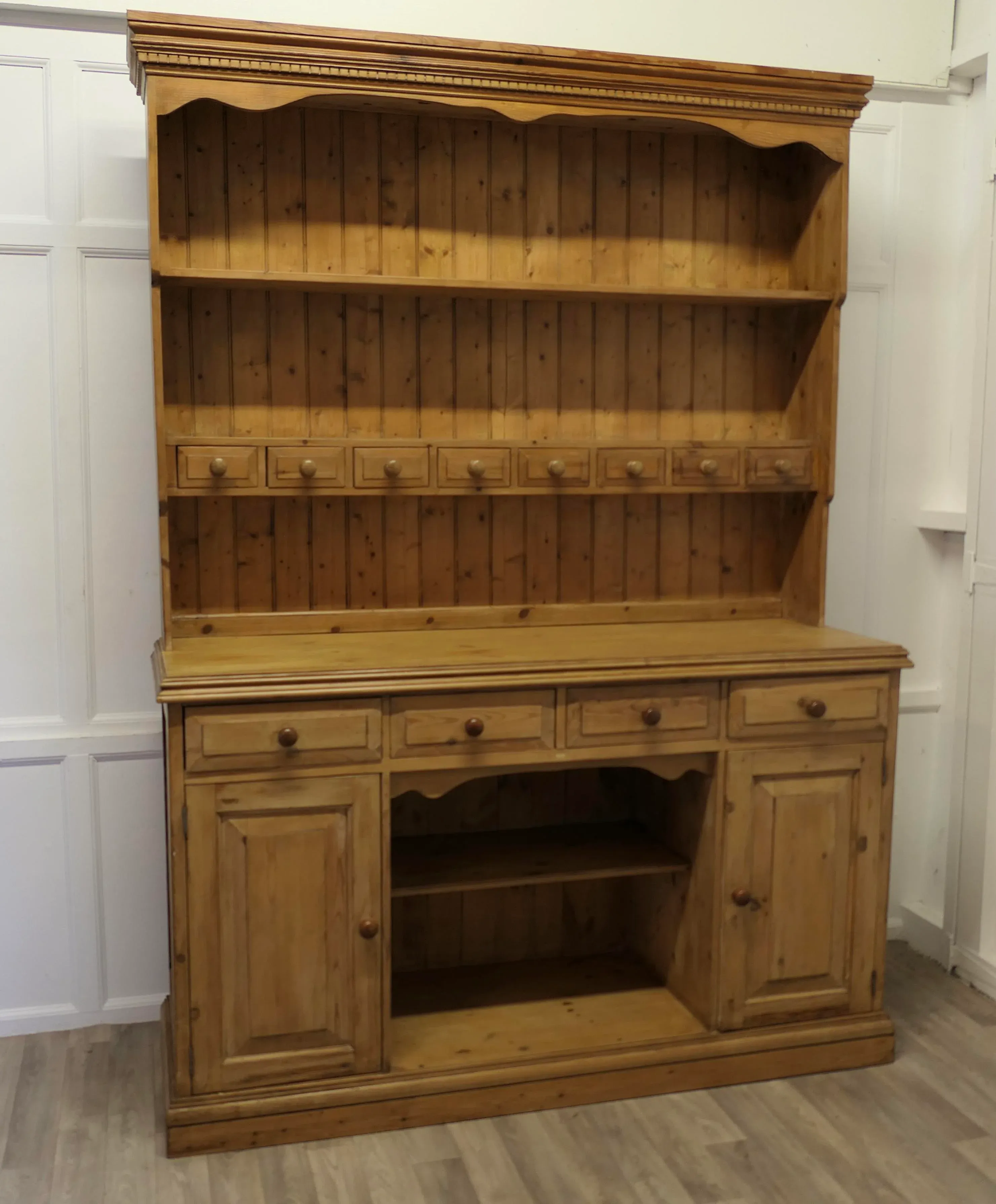 slim fit dress slacks Antique Teak Kitchen Dresser – Kernow Furniture main image 0