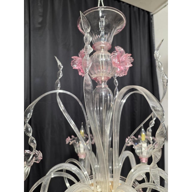 Vintage Murano Chandelier, 1980s For Sale - Image 3 of 17