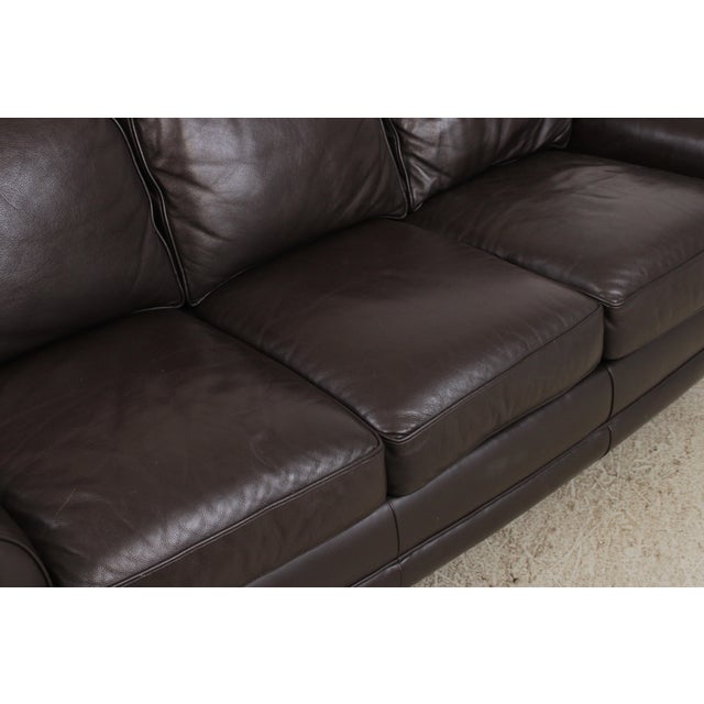 Hancock & Moore 3 Seat Leather Loveseat Sofa For Sale - Image 9 of 16