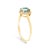 Early 21st Century 10K Yellow Gold Blue Aquamarine and 1/10 Cttw Diamond Halo Ring, Size 6.5 For Sale - Image 5 of 7