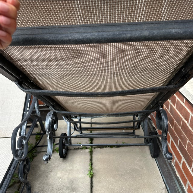 Metal Cast Iron Loungers For Sale - Image 7 of 8