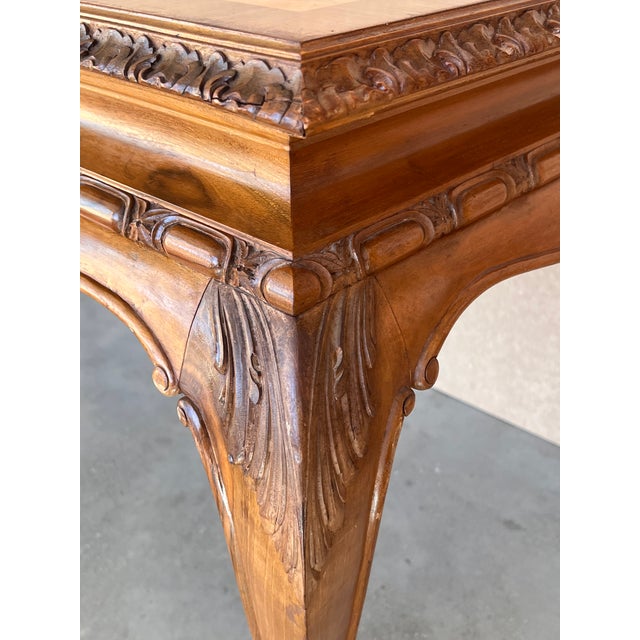 20th Root Oak Dining Room Table With Carved Edges For Sale - Image 9 of 11