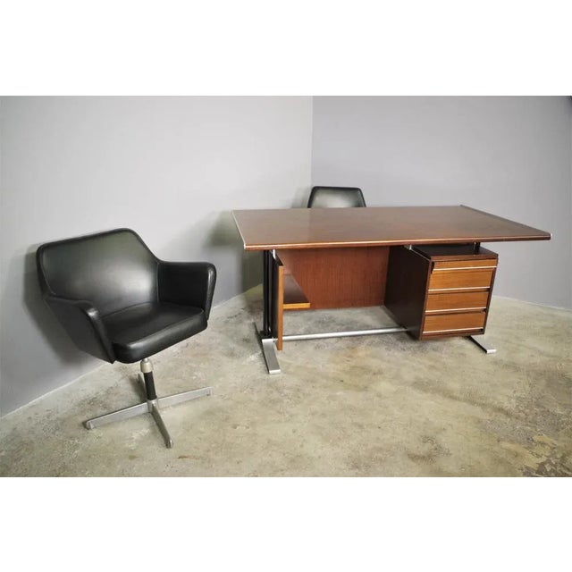 Desk & 2 Chairs from Fantoni, 1960s, Set of 3 For Sale - Image 17 of 17
