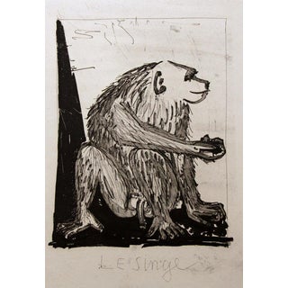 Pablo Picasso, Le Singe, 1940s, Etching For Sale