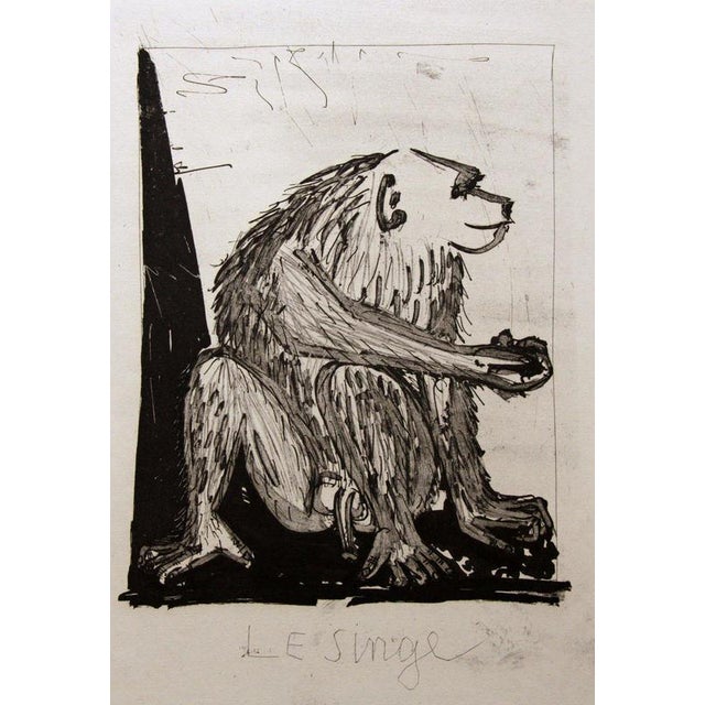 Pablo Picasso, Le Singe, 1940s, Etching For Sale